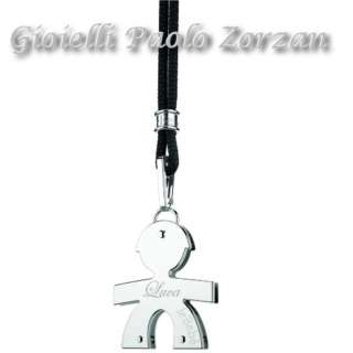 Pendente Le Bebè BIMBO 14 mm ORO BIANCO 9 kt , i Cuccioli MASCHIETTO Mod.LBB006 -0