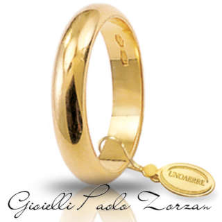 Fede Matrimoniale UNOAERRE Classica 6 Grammi Oro Giallo Mod.  60 Afn 1 Col.01  Fedi Classiche