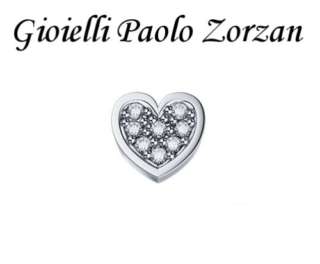 Elemento CUORE in oro bianco 18 kt e brillanti 0.003 ct Linea ELEMENTS di DONNA ORO ref. DCHF3447-0