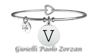 Bracciale kidult iniziale lettera V emozioni Ref. 231555V-0