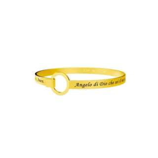 Bracciale Kidult in Acciaio e PVD Dorato con Frase Philosophy REF. 231723-0