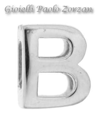 ELEMENTO LETTERA B BIANCA RUE DES MILLE PER BRACCIALE CAROUSEL REF. XRBB-0