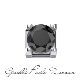 Griffe 0,05 ct in oro bianco e diamante nero Elements DonnaOro Ref. DCHF3303.005  Punti Luce e Pietre