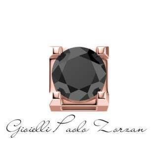 Griffe 0,05 ct in oro rosa e diamante nero Elements DonnaOro Ref. DCHF3305.005  Punti Luce e Pietre