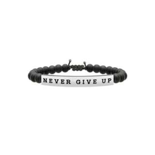 Bracciale Uomo Kidult in Acciaio e Onice | Never Give Up – Philosophy – 731210-0