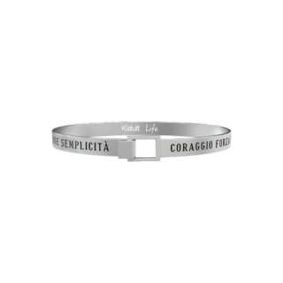 Bracciale Kidult per Uomo a Fascia in Acciaio con scritta Coraggio 731395-0