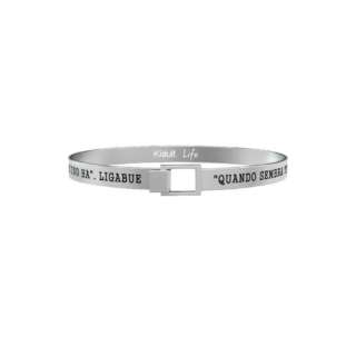 Bracciale Uomo Kidult in Acciaio a Fascia con Scritta Ligabue 731553-0