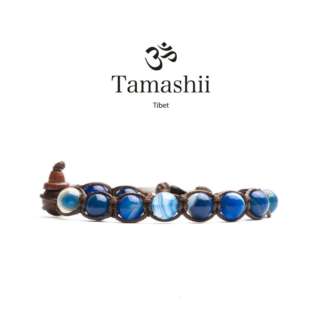 Bracciale Tamashii Agata Blu Striata bhs900-141-0