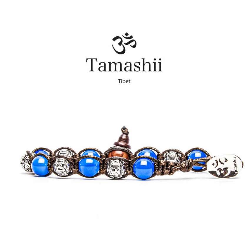 Bracciale Tamashii Ruota Preghiera Agata Blu BHS900-18S-0