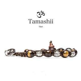 Bracciale Tamashii Ruota Preghiera Occhio di Tigre Marrone BHS900-214S-0