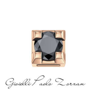 Griffe 0,02 ct in oro rosa e diamante nero Elements DonnaOro Ref. DCHF3305.002  Punti Luce e Pietre