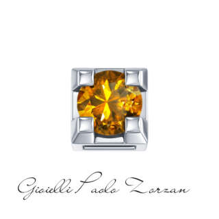 Griffe 0,02 ct in oro bianco e diamante brown Elements DonnaOro Ref. DCHF3469.002  Punti Luce e Pietre