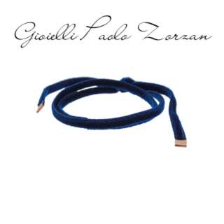 Bracciale Rue Des Mille Carousel Base Componibile in Velluto Blu Ref. Xr-br07  Bracciali