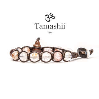 Bracciale Tamashii originale con Red Glue Flower Stone BHS900-267   Bracciali Bracciali a Sfere