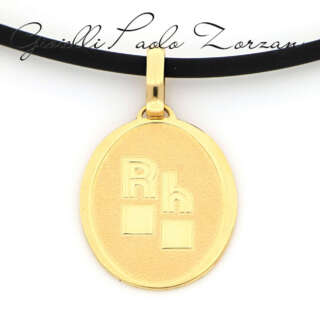Medaglia RH con cordino in oro giallo CR06  Pendenti