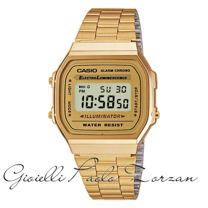 Orologio Uomo Casio G-Shock quadrante gold A168WG-9EF   Orologi Digitali Orologi Digitali
