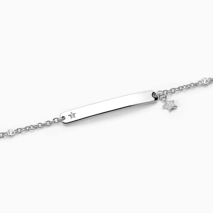 Bracciale Mabina Solo Tuo con targhetta in argento 533641   Bracciali a Maglia Proposte del mese