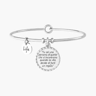 Bracciale kidult rigido donna con frase c. dickens 732124  Bracciali Rigidi