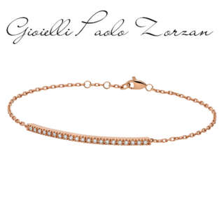 Bracciale Paddle Donna Oro barretta tennis in oro rosa e diamanti PHBF9562  Bracciali a Maglia