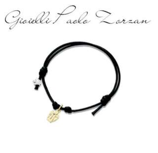 Bracciale Roberto Giannotti cordino con angelo croce charm in oro e diamante PZ661  Bracciali