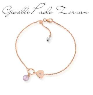 Bracciale Roberto Giannotti in oro rosa con perla e diamante NKT352  Bracciali a Maglia