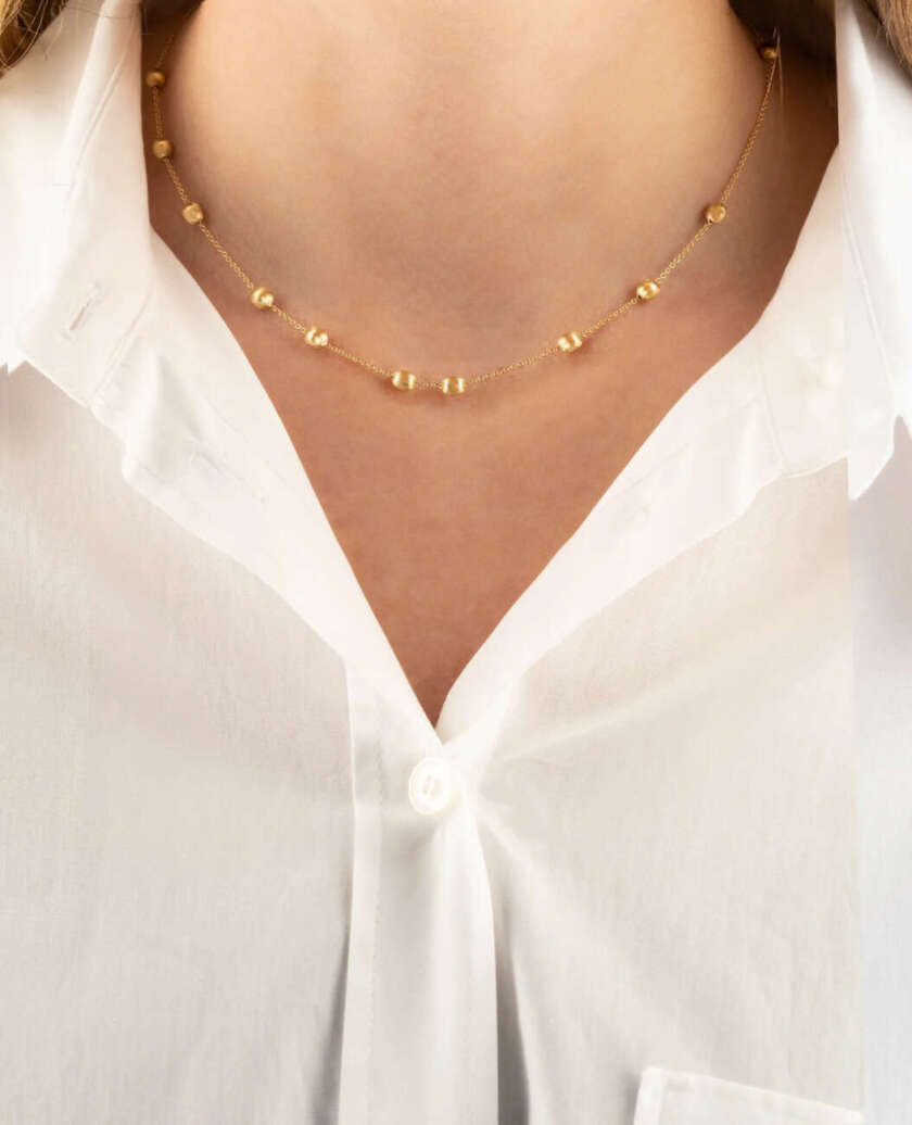 Collana Nanis  girocollo "soffio" con boules in oro ref. CN6-583 - immagine 4