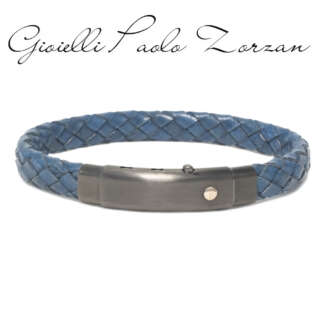 Bracciale Borsari uomo in pelle e acciaio  BRSTPE008  Bracciali