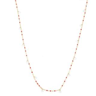 Collana lunga in argento dorato e pietre semi preziose VB00037  Collane Lunghe