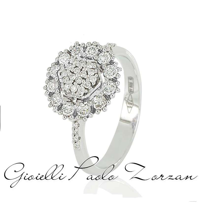 Anello a fiore on sale diamanti