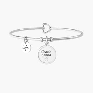 Bracciale kidult rigido nonna con ciondolo e frase 732229  Bracciali Rigidi