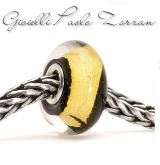 Beads Trollbeads in Argento e Vetro Oro TGLBE-20050  Elementi per Bracciali