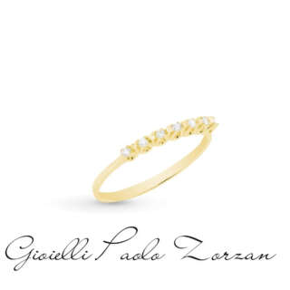 Anello Artlinea riviera 7 pietre 1.25 mm in oro 18 kt con diamanti AD592/DB-4G  Anelli Fascia