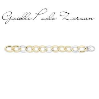 Bracciale Artlinea in oro giallo e bianco 18kt BV157/C-LN  Bracciali a Maglia