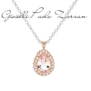 Collana Artlinea in oro 18 kt con Morganite e Diamanti CD605/MO-LH  Girocolli