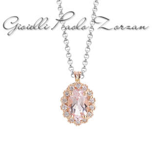 Collana Artlinea in oro 18 kt con Morganite e Diamanti CD537/MO-LH  Girocolli