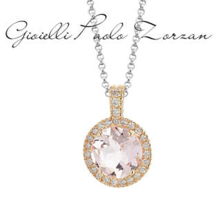 Collana Artlinea in oro 18 kt con Morganite e Diamanti CD306/MO-LH  Girocolli