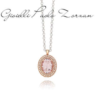 Collana Artlinea in oro 18 kt con Morganite e Diamanti CD352/MO-LH  Girocolli