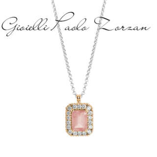 Collana Artlinea in oro 18 kt con Morganite e Diamanti CD602/MO-LH  Girocolli