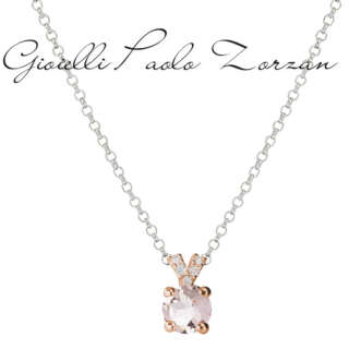 Collana Artlinea in oro 18 kt con Morganite e Diamanti CD612/MO-LH  Girocolli