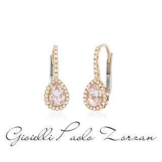 Orecchini  Artlinea in oro 18 kt con Morganite e Diamanti OD451/MO-LH  Girocolli