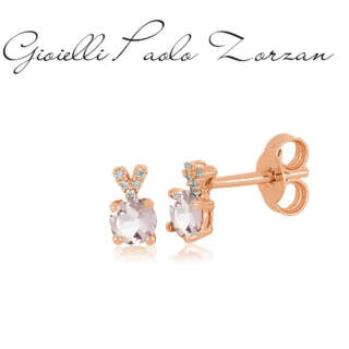 Orecchini  Artlinea in oro 18 kt con Morganite e Diamanti OD463/MO-LR  Girocolli