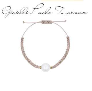 Bracciale Rue des mille tessuto rosa e perla  WHITESIDE BR-019 M4B AU  Bracciali