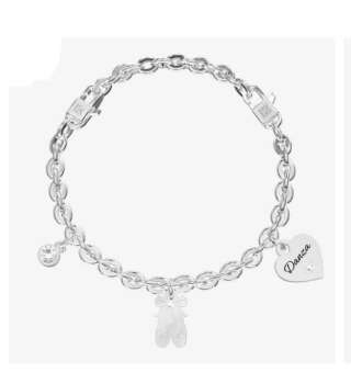 Bracciale regolabile con ciondolo scarpette Ballerina sensualitÀ 732284  Bracciali a Maglia