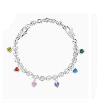 Bracciale regolabile con ciondoli e zirconi Bracciale della felicitÀ 732276  Bracciali a Maglia