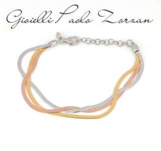 Bracciale tre fili in argento CZNEW-04  Bracciali a Maglia