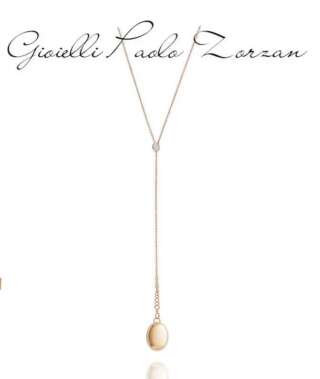 Collana Nanis "CANDLE" pendente con ciondolo in oro rosa e diamanti CS11-583_rose   Collane Lunghe Girocolli