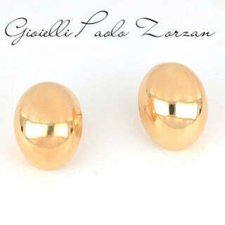 Orecchini ovali in argento dorato 925 CZNEW-207  Orecchini a Lobo