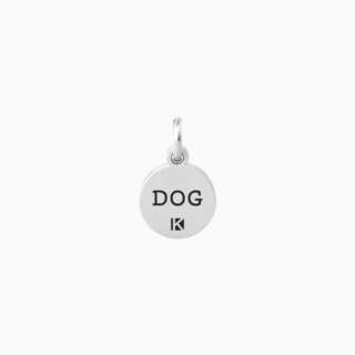 Ciondolo tondo con scritta dog e cristallo Cane amore 741054  Elementi per Bracciali