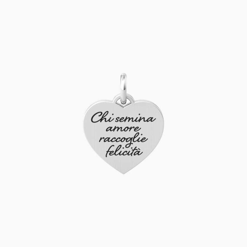 Ciondolo kidult cuore con frase shakespeare Amore felicitÀ 741061