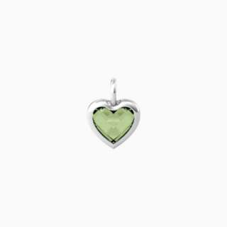 Ciondolo kidult a forma di cuore in glass verde Energia vita 741094  Elementi per Bracciali